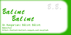 balint balint business card