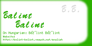 balint balint business card